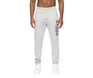 Crosshatch Men’s Fleece Joggers - Cotton Blend Sweatpants with Cuffed Ankles, Drawstring Waist, Soft Warm Loungewear Bottoms with Pockets Grey M