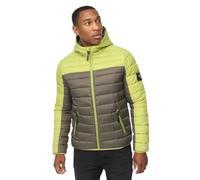 Crosshatch Men’s Hooded Down Jacket - Lightweight Packable Puffer Coat Water-Resistant Insulated Winter Jacket with Zip Pockets for Outdoor Travel Hiking and Everyday Wear Green L