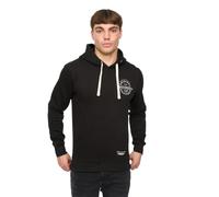 Crosshatch Men’s Pullover Hoodie - Black Overhead Hooded Sweatshirt with Front Pocket and Printed Logo Black XL