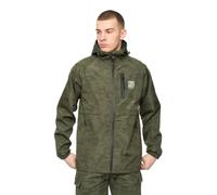 Crosshatch Men’s Windbreaker Jacket - Lightweight Shower-Resistant Camouflage Zip Coat with Pockets Breathable Outdoor Gym and Travel Jacket Deep Olive M