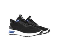Crosshatch Men Trainers Lightweight Lace up Sport Gym Fitness UK Shoes Size 7-12 (Black Blue - Nyles,8 UK)