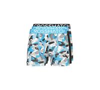 Crosshatch Men's 3 Pack Crystaline Style Boxer Short(M,Crystaline/Malibu Blue)