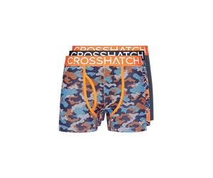 Crosshatch Men's 3 Pack Linamo Style Boxer Short (L/ORANGE)