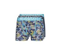 Crosshatch Men's 3 Pack Linamo Style Boxer Short (XXL/TEAL)