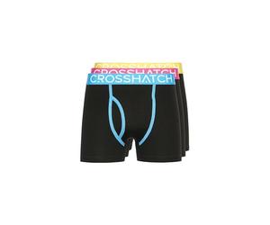 Crosshatch Men's 3 Pack Trioglow Style Boxer Short(M,Trioglow/Black)