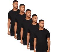 Crosshatch Mens 5 Pack Graphic Tee Multipack Gift Holiday Crew Neck T-Shirt Short Sleeve - Black XL