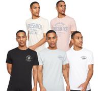 Crosshatch Mens 5 Pack of Fremal T-Shirts in Multi colour - Multicolour Cotton - Size Small