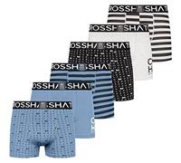 Crosshatch Men's (6 Pack) Multipacked Boxer Shorts, Men's 6 Pack Multi-Color Boxer, Men's Gift set for your friends, boyfriend, or husband, Blue - 6 Pack Grimsby, M