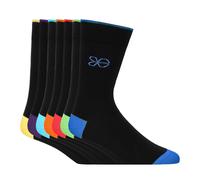 Crosshatch Mens 7 Pack of Farrango Sport Socks in Black Polycotton - Size UK 7-11
