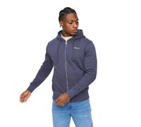 Crosshatch Mens Allmoor Thru Full Zip Hoodie (Navy) - Size Large