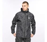 Crosshatch Mens Allover Print Jacket in Black - Size Large