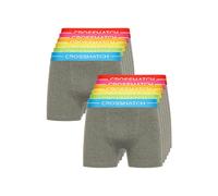 Crosshatch Mens Astral Boxer Shorts (Pack of 12) - Charcoal Marl - L - Charcoal Marl - 95% Cotton/5% Elastane