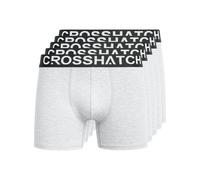 Crosshatch Mens Astral Boxer Shorts (Pack of 5) - Grey Marl - S - Grey Marl - 75% Polyester/20% Cotton/5% Elastane