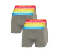 Crosshatch Mens Astral Style Boxer Short (S/CHARCOAL MARL)