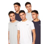 Crosshatch Mens Bailtee T-Shirt (Pack of 5) (Navy/Blue/White) Cotton - Size Medium