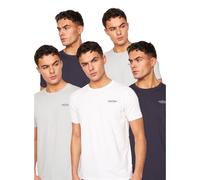 Crosshatch Mens Bailtee T-Shirt (Pack of 5)S Navy/Blue/White BG1558