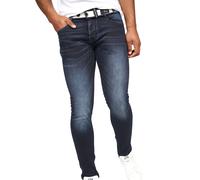 Crosshatch Mens Barbeck Slim Jeans (Blue Black) - Navy/Blue - Size 34 Regular