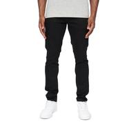 Crosshatch Mens Barbeck Slim Jeans - Solid Black - Solid Black - 36S - 98% Cotton/2% Elastane