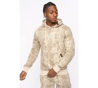 Crosshatch Men's Bardon Hoodie with High Build Graphics in Stone | Size: Large Crosshatch Stone L