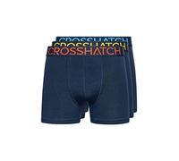 Crosshatch Mens Boxers 3 Pack Underwear Boxer Shorts Elasticated Waistband Men Trunks Multipack Set Chasma - Navy X-Large