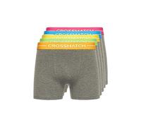 Crosshatch Mens Boxers Shorts (5 Pack) ASTRAL Multipack Underwear Gift Set Colour Mens Trunk Boxers(M/Astral-CHARCOAL MARL)