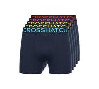 Crosshatch Mens Boxers Shorts (5 Pack) CHASMA Multipack Underwear Gift Set Colour Mens Trunk Boxers(S/Chasma-NAVY)