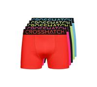 Crosshatch Mens Boxers Shorts (5 Pack) HIGHLIGHTER Multipack Underwear Gift Set Colour Mens Trunk Boxers(M/Highlighter-MIXED BRIGHT)