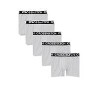 Crosshatch Mens Boxers Shorts Multipack Underwear Gift Set Colour Mens Trunk Boxers(M/Grey Marl)
