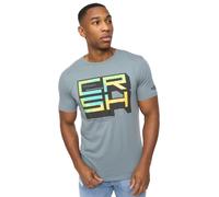 Crosshatch Mens Boxvibe T-Shirt (Blue) Cotton - Size Medium