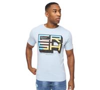 Crosshatch Mens Boxvibe T-Shirt (Sky Blue) Cotton - Size X-Large