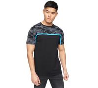 Crosshatch Men's BRIGHTLING CAMO Shoulder/SLV TEE T-Shirt, Black, M