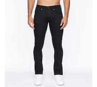 Crosshatch Mens Buraca Slim-Fit Jeans in Black Cotton - Size 36W/32L