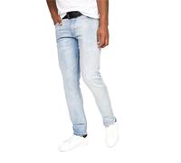 Crosshatch Mens Cadman Straight Jeans (Light Wash) - Medium Blue - Size 36 Regular