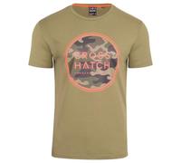 Crosshatch Mens CAMALAR T-Shirt Stylish Crew Neck Camo Logo Comfortable and Casual Short Sleeve Crew Neck Top for Men Olive XXL