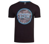 Crosshatch Mens CAMALAR T-Shirt Stylish Crew Neck Camo Logo Comfortable and Casual Short Sleeve Crew Neck Top for Men Black M