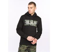 Crosshatch Mens Camtort Hoodie in Black Cotton - Size Large