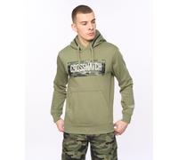 Crosshatch Mens Camtort Hoodie in Green Cotton - Size Medium
