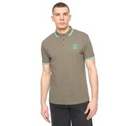 Crosshatch Mens Changra Polo Shirt (Dark Sage) - Sage Green Cotton - Size Medium