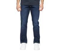 Crosshatch Mens Chas Straight Jeans - Dark Wash - Dark Wash - 36R - 80% Cotton/10% Polyester/10% Elastane