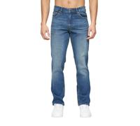 Crosshatch Mens Chas Straight Jeans - Mid Wash - Mid Wash - 30S - 80% Cotton/10% Polyester/10% Elastane