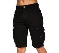 Crosshatch Mens Chaseforth Shorts (Black) Cotton - Size 34 Regular