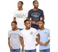 Crosshatch Mens College Theme Printed T-Shirt (Pack of 5) / N/A N/A GT9920