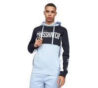 Crosshatch Mens Compounds Hoodie - Navy/Light Blue - Navy/Light Blue - S - 60% Cotton/40% Polyester