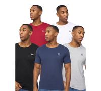 Crosshatch Mens Dellmere T-Shirt (Pack of 5) (Multicoloured) - Green Cotton - Size Medium