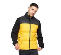 Crosshatch Mens Demerley Contrast Panel Gilet - Yellow/Black - Yellow/Black - L