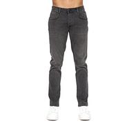 Crosshatch Men's Denim Jeans, Everyday Essential Wardrobe for Casual and Office Jeans with Various Sizes(32W/32L-Sheldon/Dark Charcoal)