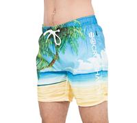 Crosshatch Mens Dream Beach Swim Shorts - Blue - S - Blue - 100% Polyester