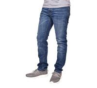 Crosshatch - Mens Essentials Buraca Classic Slim Fit Jeans(Buraca/Light Wash-W34/30L)