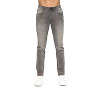 Crosshatch - Mens Everyday Essential Classic 'Sheldon' Casual Straight Leg Smart Stretch Slim Fit 5 Pocket Denim Cotton Rich Jeans - W30-W40