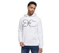 Crosshatch - Mens Everyday Essential Sweatshirt - Cutups Hoodies(L/White)